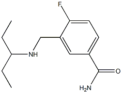 4-fluoro-3-[(pentan-3-ylamino)methyl]benzamide Struktur