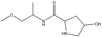 4-hydroxy-N-(1-methoxypropan-2-yl)pyrrolidine-2-carboxamide Struktur