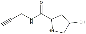 4-hydroxy-N-(prop-2-yn-1-yl)pyrrolidine-2-carboxamide Struktur