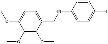 4-iodo-N-[(2,3,4-trimethoxyphenyl)methyl]aniline Struktur