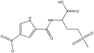 4-methanesulfonyl-2-[(4-nitro-1H-pyrrol-2-yl)formamido]butanoic acid Struktur