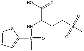 4-methanesulfonyl-2-[1-(thiophen-2-yl)acetamido]butanoic acid Struktur