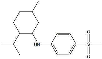 4-methanesulfonyl-N-[5-methyl-2-(propan-2-yl)cyclohexyl]aniline Struktur