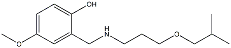 4-methoxy-2-({[3-(2-methylpropoxy)propyl]amino}methyl)phenol Struktur