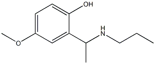 4-methoxy-2-[1-(propylamino)ethyl]phenol Struktur