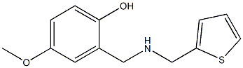 4-methoxy-2-{[(thiophen-2-ylmethyl)amino]methyl}phenol Struktur