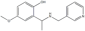 4-methoxy-2-{1-[(pyridin-3-ylmethyl)amino]ethyl}phenol Struktur