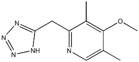 4-methoxy-3,5-dimethyl-2-(1H-1,2,3,4-tetrazol-5-ylmethyl)pyridine Struktur