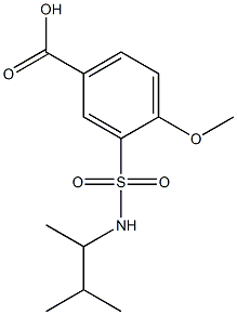 4-methoxy-3-[(3-methylbutan-2-yl)sulfamoyl]benzoic acid Struktur