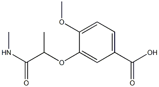 4-methoxy-3-[1-(methylcarbamoyl)ethoxy]benzoic acid Struktur