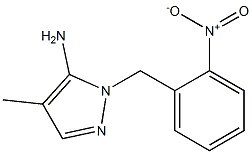 4-methyl-1-[(2-nitrophenyl)methyl]-1H-pyrazol-5-amine Struktur