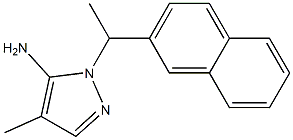 4-methyl-1-[1-(naphthalen-2-yl)ethyl]-1H-pyrazol-5-amine Struktur