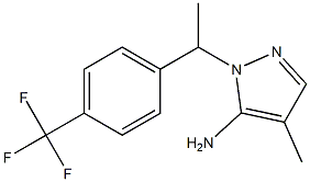 4-methyl-1-{1-[4-(trifluoromethyl)phenyl]ethyl}-1H-pyrazol-5-amine Struktur