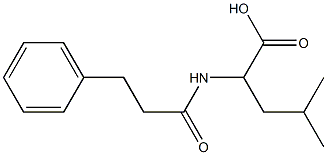 4-methyl-2-[(3-phenylpropanoyl)amino]pentanoic acid Struktur