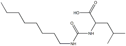 4-methyl-2-[(octylcarbamoyl)amino]pentanoic acid Struktur