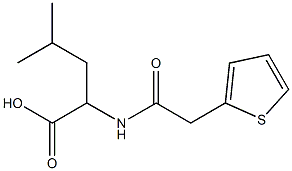 4-methyl-2-[(thien-2-ylacetyl)amino]pentanoic acid Struktur