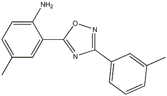 4-methyl-2-[3-(3-methylphenyl)-1,2,4-oxadiazol-5-yl]aniline Struktur