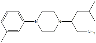 4-methyl-2-[4-(3-methylphenyl)piperazin-1-yl]pentan-1-amine Struktur