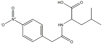 4-methyl-2-{[(4-nitrophenyl)acetyl]amino}pentanoic acid Struktur