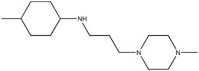 4-methyl-N-[3-(4-methylpiperazin-1-yl)propyl]cyclohexan-1-amine Struktur