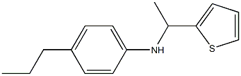 4-propyl-N-[1-(thiophen-2-yl)ethyl]aniline Struktur