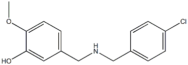 5-({[(4-chlorophenyl)methyl]amino}methyl)-2-methoxyphenol Struktur