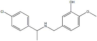 5-({[1-(4-chlorophenyl)ethyl]amino}methyl)-2-methoxyphenol Struktur