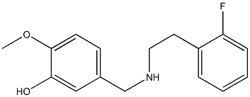 5-({[2-(2-fluorophenyl)ethyl]amino}methyl)-2-methoxyphenol Struktur