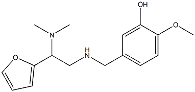 5-({[2-(dimethylamino)-2-(furan-2-yl)ethyl]amino}methyl)-2-methoxyphenol Struktur