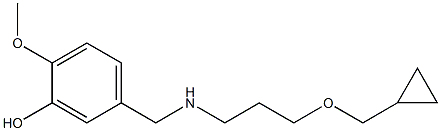 5-({[3-(cyclopropylmethoxy)propyl]amino}methyl)-2-methoxyphenol Struktur