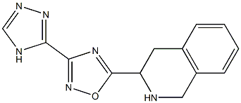 5-(1,2,3,4-tetrahydroisoquinolin-3-yl)-3-(4H-1,2,4-triazol-3-yl)-1,2,4-oxadiazole Struktur