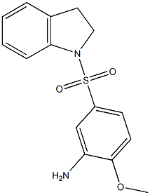 5-(2,3-dihydro-1H-indole-1-sulfonyl)-2-methoxyaniline Struktur