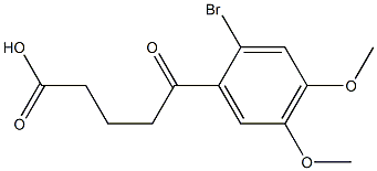 5-(2-bromo-4,5-dimethoxyphenyl)-5-oxopentanoic acid Struktur