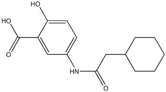 5-(2-cyclohexylacetamido)-2-hydroxybenzoic acid Struktur