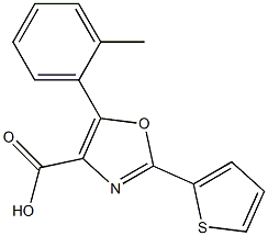 5-(2-methylphenyl)-2-(thiophen-2-yl)-1,3-oxazole-4-carboxylic acid Struktur