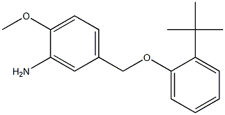 5-(2-tert-butylphenoxymethyl)-2-methoxyaniline Struktur