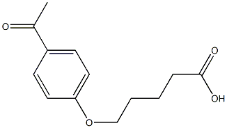 5-(4-acetylphenoxy)pentanoic acid Struktur