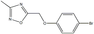 5-(4-bromophenoxymethyl)-3-methyl-1,2,4-oxadiazole Struktur