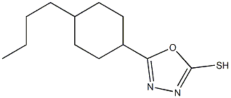 5-(4-butylcyclohexyl)-1,3,4-oxadiazole-2-thiol Struktur