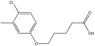 5-(4-chloro-3-methylphenoxy)pentanoic acid Struktur