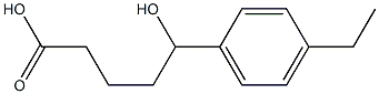 5-(4-ethylphenyl)-5-hydroxypentanoic acid Struktur