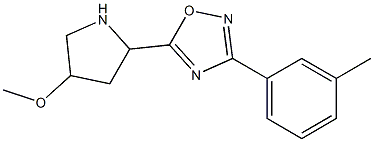 5-(4-methoxypyrrolidin-2-yl)-3-(3-methylphenyl)-1,2,4-oxadiazole Struktur