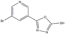 5-(5-bromopyridin-3-yl)-1,3,4-oxadiazole-2-thiol Struktur