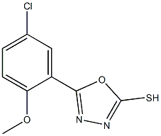 5-(5-chloro-2-methoxyphenyl)-1,3,4-oxadiazole-2-thiol Struktur