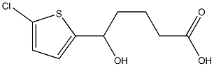 5-(5-chlorothiophen-2-yl)-5-hydroxypentanoic acid Struktur