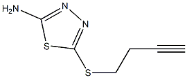 5-(but-3-yn-1-ylsulfanyl)-1,3,4-thiadiazol-2-amine Struktur