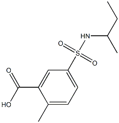 5-(butan-2-ylsulfamoyl)-2-methylbenzoic acid Struktur