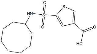 5-(cyclooctylsulfamoyl)thiophene-3-carboxylic acid Struktur