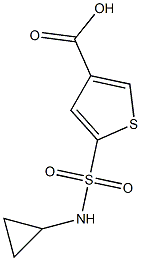 5-(cyclopropylsulfamoyl)thiophene-3-carboxylic acid Struktur