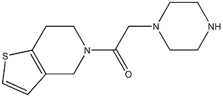 5-(piperazin-1-ylacetyl)-4,5,6,7-tetrahydrothieno[3,2-c]pyridine Struktur